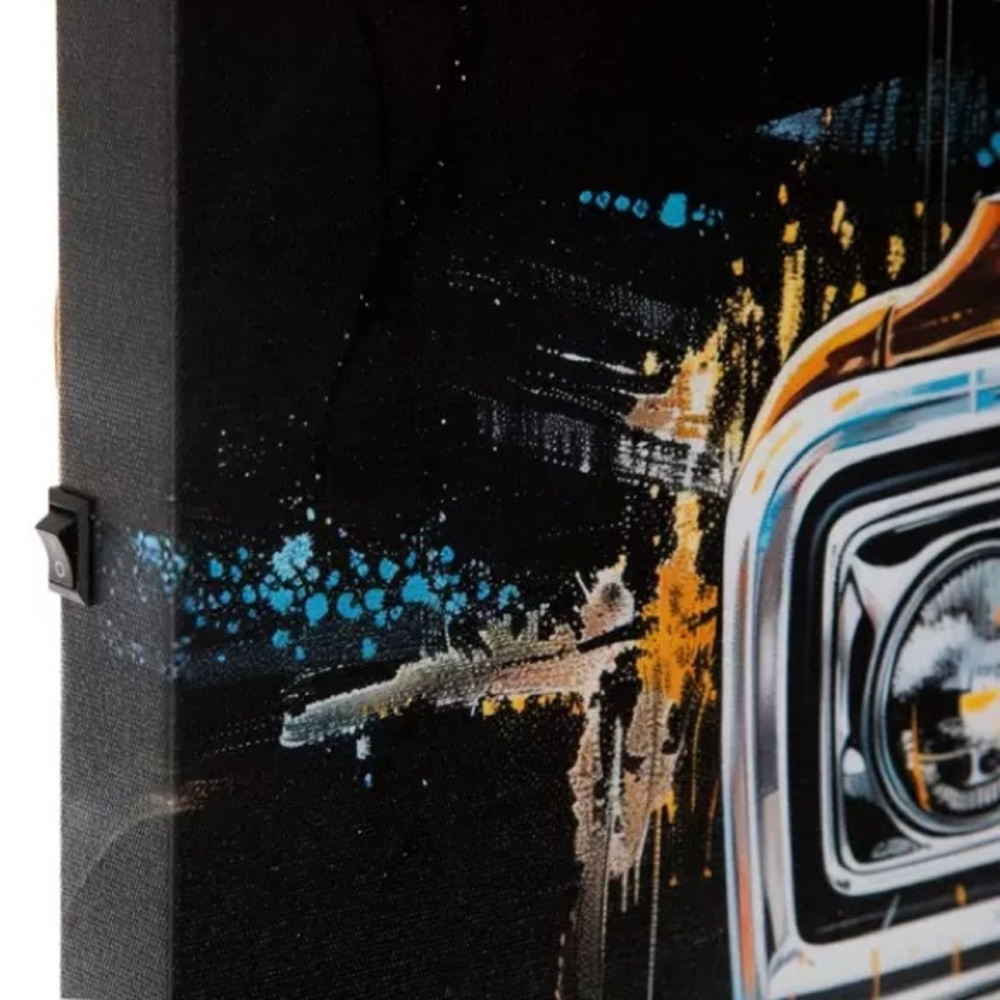 Paint Splatter Chevy Truck Light Up Canvas Wall Decor - Picture 3 of 3